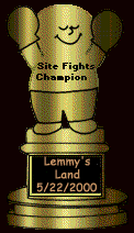 I was a Dome champion at The Site Fights again!!! Only four other sites have ever won the Dome more than once nonconsecutively!