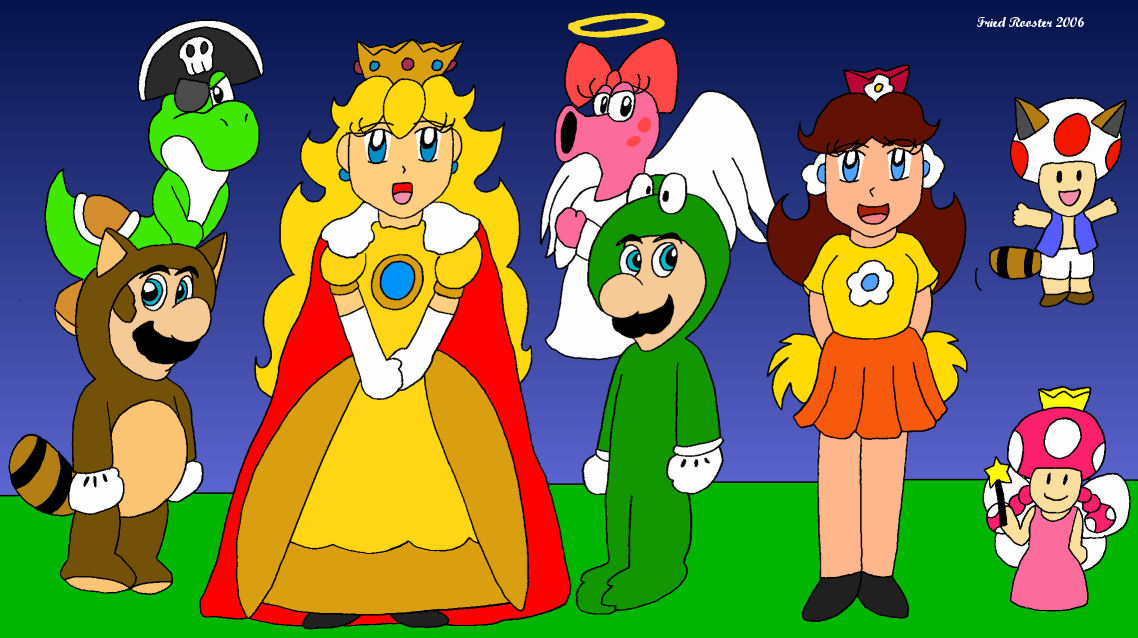 mario and luigi and peach and daisy. Peach: Queen Peach