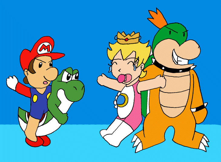 Baby Mario and Papa Yoshi